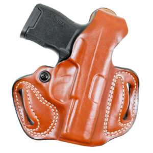 DeSantis Gunhide 085TA9PZ0 Thumb Break Mini Slide OWB Tan Leather Belt Loop Fits Springfield Hellcat 3" Right Hand | Elite Firearms