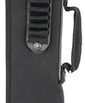 DeSantis Gunhide M92BJG1Z0 Kurz Shotgun Scabbard made of Leather with Black Finish, Removable Ammo Carrier, Saddle Leather Trim & Non-Slip Shoulder Strap 14" L for 410 Gauge Mossberg Shockwave | Elite Firearms