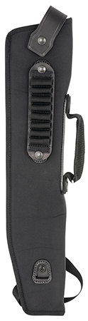 DeSantis Gunhide M92BJG1Z0 Kurz Shotgun Scabbard made of Leather with Black Finish, Removable Ammo Carrier, Saddle Leather Trim & Non-Slip Shoulder Strap 14" L for 410 Gauge Mossberg Shockwave | Elite Firearms