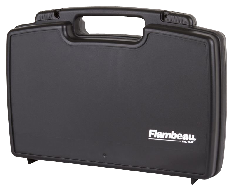 Flambeau 6455SC Safe Shot Pistol Case made of Polymer with Black Finish, Egg Crate Foam Padding, Integrated Handle & TSA/Airline Approved 16.50″ L x 9.50″ W x 3.50″ D Interior Dimensions