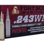 Fort Scott Munitions 243058SCV Tumble Upon Impact (TUI) Rifle 243 Win 58 gr Solid Copper Spun 20 Per Box/ 10 Case | Elite Firearms