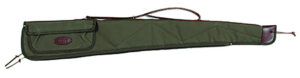 Boyt Harness 0GCWC5011 Signature Shotgun Case made of Waxed Canvas with OD Green Finish, Quilted Flannel Lining, Accessory Pocket & Lockable Zippers 50" L | Elite Firearms