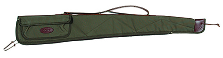 Boyt Harness 0GCWC5011 Signature Shotgun Case made of Waxed Canvas with OD Green Finish, Quilted Flannel Lining, Accessory Pocket & Lockable Zippers 50" L | Elite Firearms