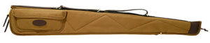 Boyt Harness 0GCWC5206 Signature Shotgun Case made of Waxed Canvas with Khaki Finish, Quilted Flannel Lining, Accessory Pocket & Lockable Zippers 52" L | Elite Firearms