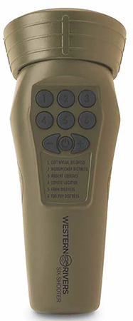 Western Rivers WRC-GC6S Mantis Six Shooter Electronic Call Multiple Sounds Attracts Predators Brown Plastic | Elite Firearms
