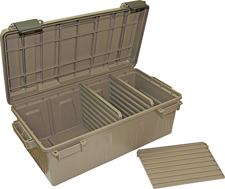 MTM Case-Gard ACDC30 Ammo Crate Divided Utility Box Beige Polypropylene 21" x 11.2" x 7.5" 75 lbs | Elite Firearms