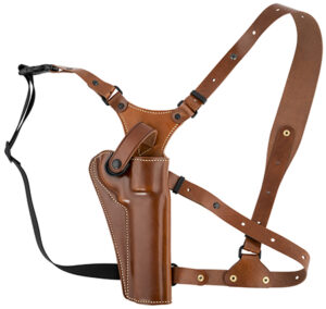 Galco GA128 Great Alaskan Size Fits Chest Up To 54" Tan Leather Shoulder/Torso Strap Fits Ruger GP100 Fits S&W L Frame Right Hand | Elite Firearms