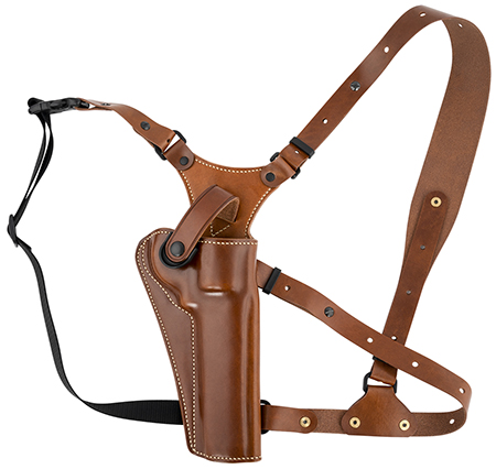 Galco GA128 Great Alaskan Size Fits Chest Up To 54" Tan Leather Shoulder/Torso Strap Fits Ruger GP100 Fits S&W L Frame Right Hand | Elite Firearms