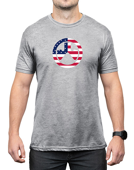 Magpul MAG1281030S Independence Icon Athletic Gray Heather Cotton/Polyester Short Sleeve Small | Elite Firearms