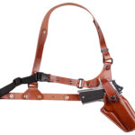 Galco GA880R Great Alaskan Chest Holster Fits Chest Up To 54" Tan Leather Shoulder/Torso Strap Fits Springfield XDM Elite Right Hand | Elite Firearms
