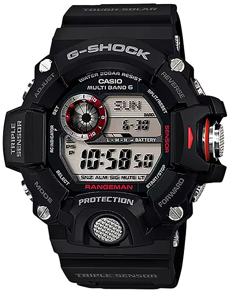 G-shock/vlc Distribution GW94001 G-Shock Tactical Rangeman Keep Time Black Size 145-215mm Features Digital Compass | Elite Firearms