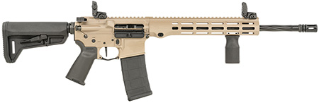 Maxim Defense MXM49735 MD15 L 5.56x45mm NATO 30+1 16" Fluted Barrel, FDE Rec/M-LOK Handguard, Black Magpul Furniture, SL-K Stock, MBUS Sights, Blackout Defense Flat Trigger | Elite Firearms