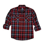 Hornady Gear 32195 Flannel Shirt  2XL Red/Black/Gray,  Cotton/Polyester, Relaxed Fit Button Up | Elite Firearms