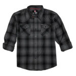 Hornady Gear 32223 Flannel Shirt  Large Gray/Black,  Cotton/Polyester, Relaxed Fit Button Up | Elite Firearms