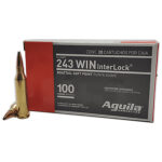 Aguila 8047AG   243 Win 100 gr InterLock Boat Tail Soft Point 20 Per Box/ 10 Case | Elite Firearms