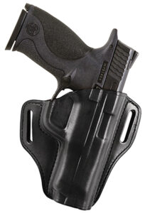 Bianchi 23942 57 Remedy OWB Size 12 Black Leather Belt Slide Fits Colt 1911 Commander Right Hand | Elite Firearms
