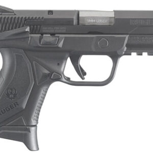 Ruger 8639 American Pistol Compact 9mm Luger 3.55" Barrel 17+1 Or 12+1, Black Polymer Frame With Picatinny Acc. Rail,  Nitride Stainless Steel Slide, Ambidextrous Manual Safety