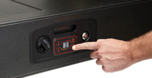 Hornady 98190 Rapid Safe AR Gunlocker RFID Access Code Key Entry Black Steel Holds 2 Rifles Holds 2 Long Guns 42" L x 15.25" W x 6.75" D | Elite Firearms