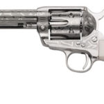 Taylors & Company 200061 1873 Cattle Brand 45 Colt (LC) Caliber with 5.50" Barrel, 6rd Capacity Cylinder, Overall Nickel-Plated Engraved Finish Steel & Ivory Synthetic Grip | Elite Firearms