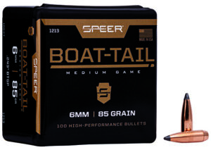 Speer 1213 Boat-Tail  6mm .243 85 gr Jacketed Soft Point Boat Tail 100 Per Box/ 5 Case | Elite Firearms