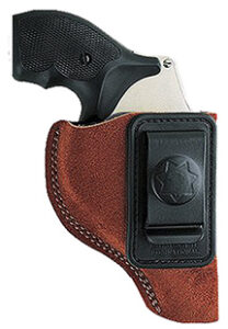 Bianchi 10382 6C IWB Size 02 Tan Leather Belt Clip Fits 3" Barrels/Ruger/Colt/Charter Arms Right Hand | Elite Firearms