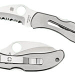 Spyderco C08S Harpy 2.75" Folding Hawkbill Serrated VG-10 SS Blade Stainless Steel Handle Includes Pocket Clip