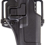 Blackhawk 410509BKL Serpa CQC  OWB Size 09 Matte Black Polymer Belt Loop/Paddle Fits HK USP Compact/P2000 Left Hand | Elite Firearms