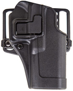 Blackhawk 410509BKL Serpa CQC  OWB Size 09 Matte Black Polymer Belt Loop/Paddle Fits HK USP Compact/P2000 Left Hand | Elite Firearms