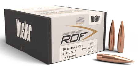 Nosler 53434 RDF Match 30 Cal .308 210 gr Hollow Point Boat Tail/ 100 Per Box | Elite Firearms