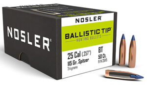Nosler 25115 Ballistic Tip 25 Cal .257 115 gr Spitzer Point/ 50 Per Box | Elite Firearms