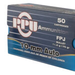 PPU PPH10F Handgun 10mm Auto 170 gr Flat Point Jacketed 50 Per Box/ 10 Case | Elite Firearms