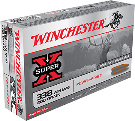 Winchester Ammo X3381 Power-Point 338 Win Mag 200 gr Power Point 20 Per Box/ 10 Case | Elite Firearms
