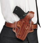 Galco FL118 Fletch OWB Tan Leather Belt Slide Fits Ruger SP101 Fits Colt Detective Special Right Hand | Elite Firearms