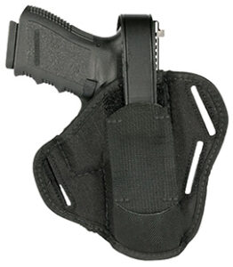 Blackhawk 40PC06BK Pancake OWB Size 06 Black Cordura Nylon Belt Slide Fits Med/Large Semi Autos Fits 3.25-3.75" Barrel Ambidextrous | Elite Firearms