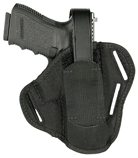 Blackhawk 40PC06BK Pancake OWB Size 06 Black Cordura Nylon Belt Slide Fits Med/Large Semi Autos Fits 3.25-3.75" Barrel Ambidextrous | Elite Firearms