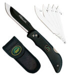 Outdoor Edge RL10C RazorLite  3.50" Folding Plain Black Oxide 420J2 SS Blade TPR Black Handle | Elite Firearms