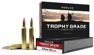 Nosler 60110 Trophy Grade Long-Range 26 Nosler 129 gr Nosler Spitzer AccuBond Long Range 20 Per Box/ 10 Case | Elite Firearms