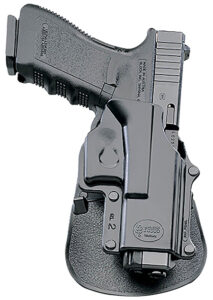 Fobus GL2E2LH Passive Retention Evolution OWB Black Polymer Paddle Compatible w/ Glock 17/19/19X/22/23/31/32/34/35/44/45 Left Hand | Elite Firearms