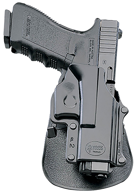 Fobus GL2E2LH Passive Retention Evolution OWB Black Polymer Paddle Compatible w/ Glock 17/19/19X/22/23/31/32/34/35/44/45 Left Hand | Elite Firearms