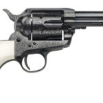 Taylors & Company 200059 1873 Cattleman Outlaw Legacy 357 Mag Caliber with 4.75" Barrel, 6rd Capacity Cylinder, Overall Blued Engraved Finish Steel & Ivory Synthetic Grip | Elite Firearms
