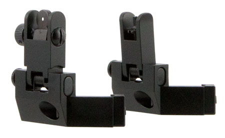 TacFire IS003 45 Degree Flip Up Iron Sight/Springloaded Black Anodized Front and Rear for AR-Platform | Elite Firearms