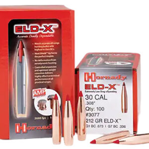 Hornady 2635 ELD-X 6.5mm .264 143 gr Extremely Low Drag eXpanding 100 Per Box/ 15 Case