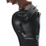 Galco SR44B Switchback  OWB Black Leather Belt Slide Fits Ruger GP100/S&W K Frame Fits 4" Barrel Ambidextrous | Elite Firearms