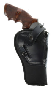 Galco SR44B Switchback  OWB Black Leather Belt Slide Fits Ruger GP100/S&W K Frame Fits 4" Barrel Ambidextrous | Elite Firearms