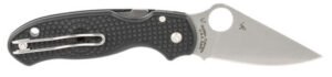 Spyderco C223PBK Para 3 Lightweight 2.92" Folding Clip Point Plain CTS BD1 SS Blade FRN Black Includes Pocket Clip | Elite Firearms