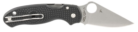 Spyderco C223PBK Para 3 Lightweight 2.92" Folding Clip Point Plain CTS BD1 SS Blade FRN Black Includes Pocket Clip | Elite Firearms