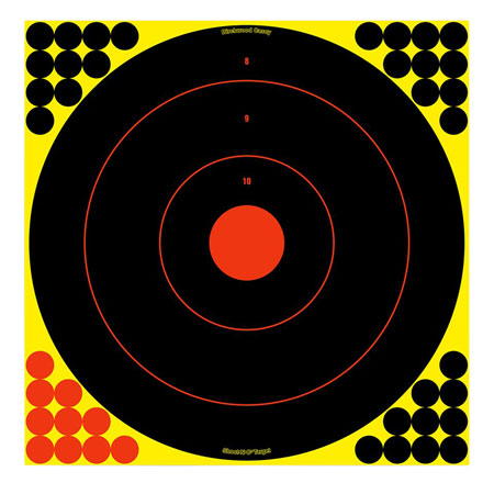 Birchwood Casey 34170 Shoot-N-C Reactive Target Bullseye Paper Target 17.25" 100 Per Pack | Elite Firearms