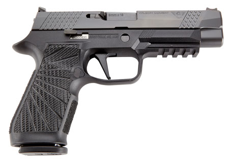Wilson Combat SIGWCP320F9BATS P320  9mm Luger 17+1 4.70" Black Steel Barrel, Black DLC Serrated Stainless Steel Slide, Black Polymer Frame w/Picatinny Rail, Straight Trigger, Black Polymer Grip | Elite Firearms