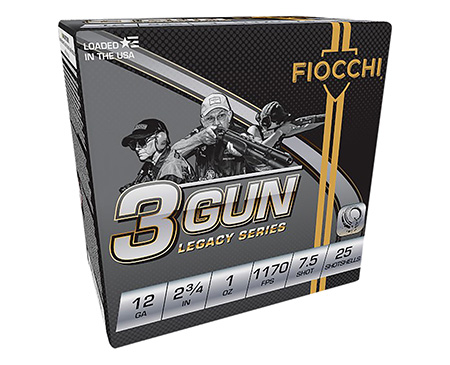 Fiocchi 12DL3G75 3-Gun Match Legacy Series 12 Gauge 2.75" 1 oz 7.5 Shot 25 Per Box/ 10 Case | Elite Firearms