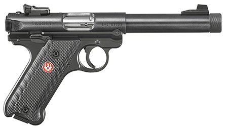 Ruger 40178 Mark IV Target Exclusive Configuration 22 LR 10+1 5.50" Blued Steel/Threaded/Bull Barrel, Blued Steel Slide & Aluminum Frame, Black Checkered Polymer Grips | Elite Firearms